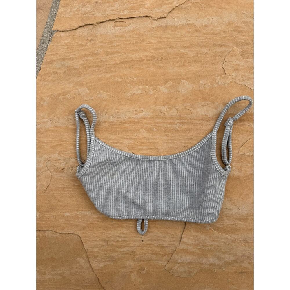 Blanc Clothing Grey Bra Tank Top- S
